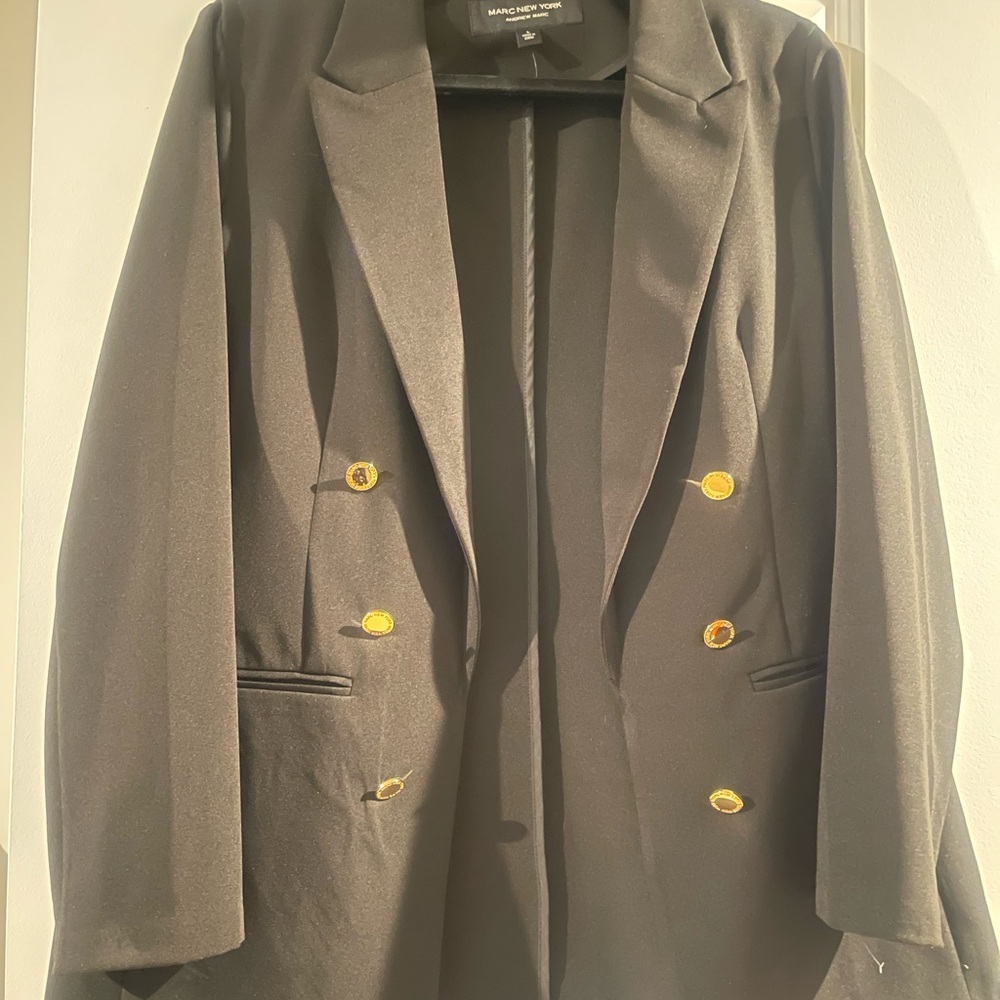 Black Blazer with Gold Buttons